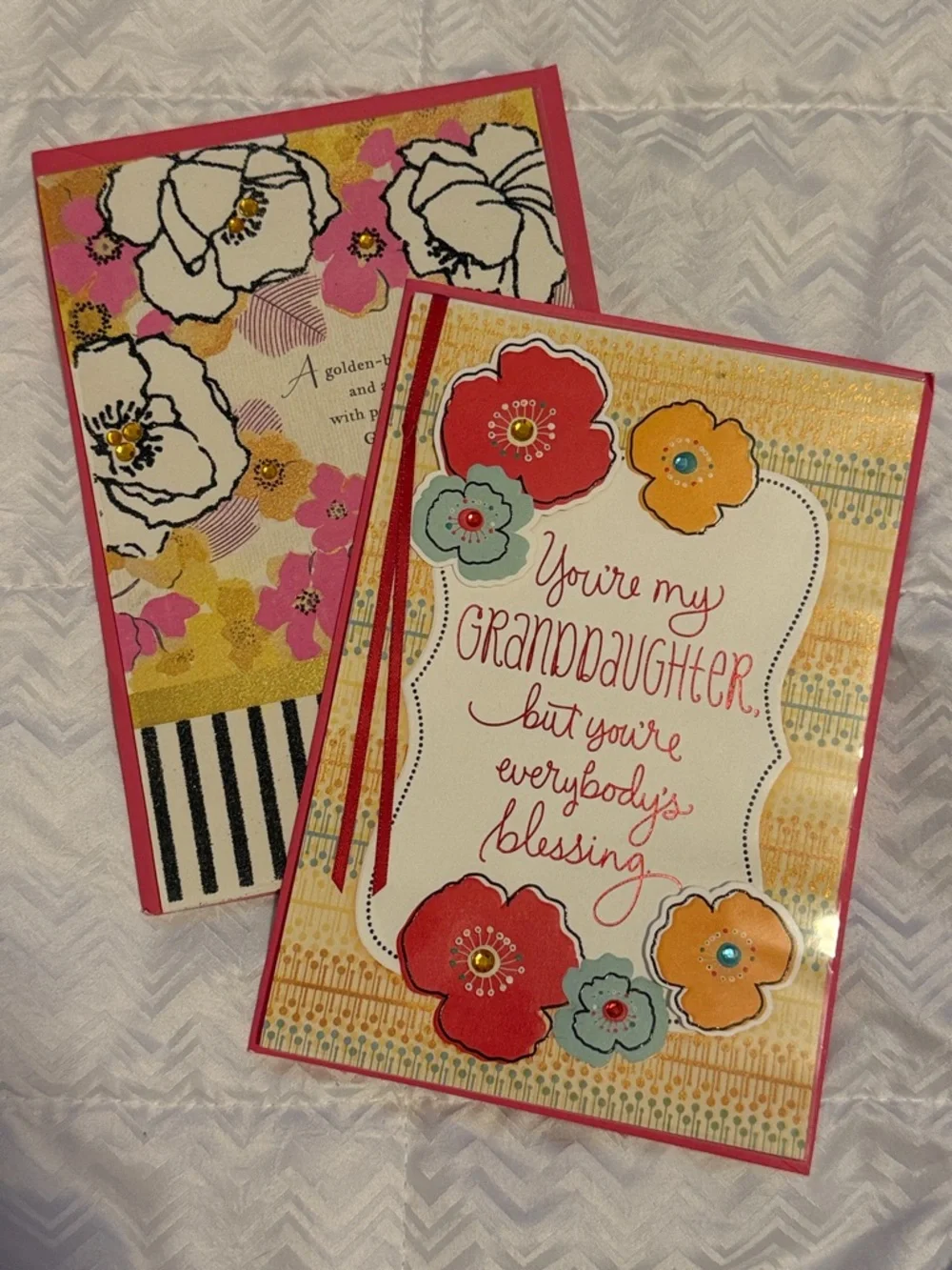 🌻 Bundle of 2 Hallmark Granddaughter Birthday Cards